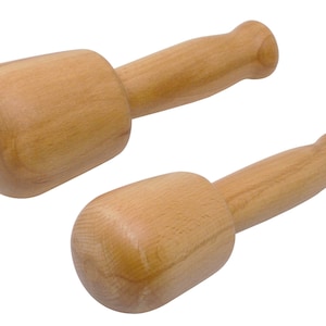 Juego de 2 punzones grandes de madera para hacer joyas que no dañan las herramientas de moldeado de metal - FORM-0185