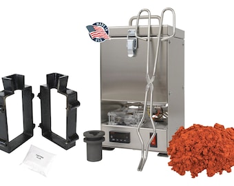 10 Oz QuikMelt TableTop Furnace Sand Casting Set 10 Lbs Petrobond, Tongs, Crucible, Mold Frame, Parting Powder, Flux Melt Metals - KIT-0158