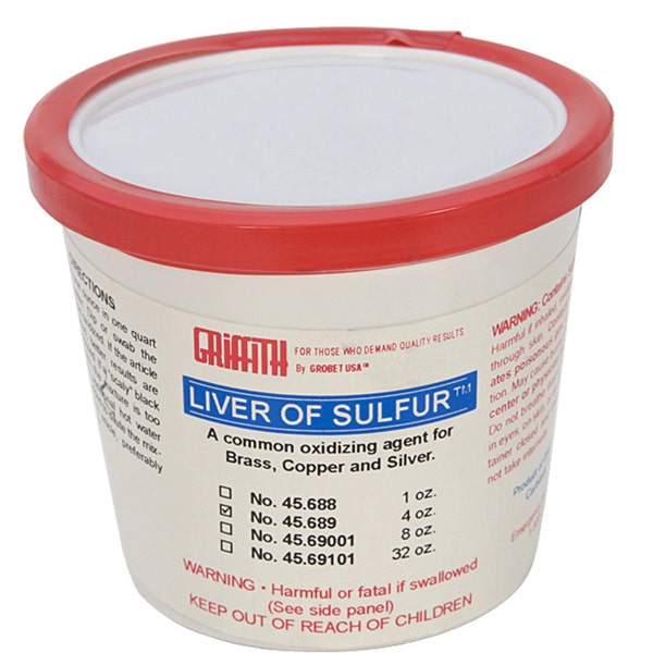 4 Oz Liver of Sulfur Bronze Copper Silver Jewelry Metal Oxidizing Agent - SOL-600.04