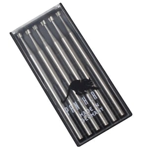 May include: A set of six silver-coloured metal burrs in a clear plastic case. The case has a black background with the text "PANTHER MADE IN GERMANY".