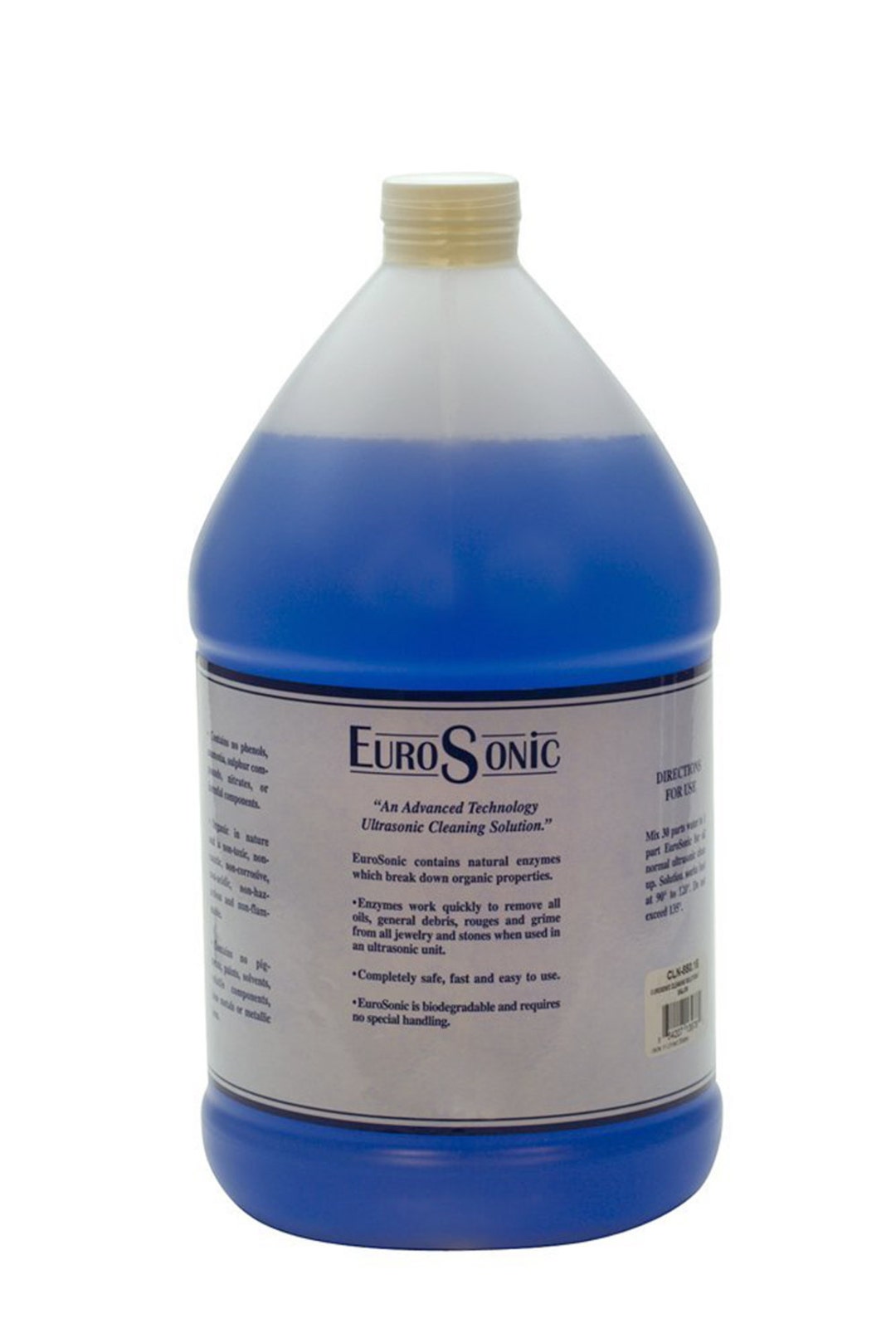 Eurosonic Cleaning Solution 1 Gallon Ultrasonic Solution Non-toxic Jewelry  Metal Cleaner CLN-850.15 