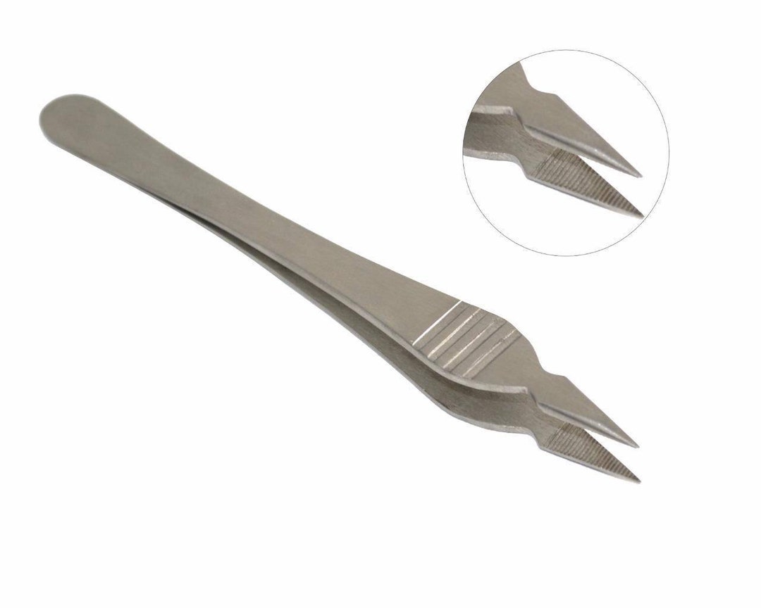 Jewelers Tweezers Stainless Steel Spade Arrow Head W/ Fine Point