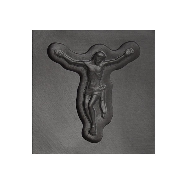 Jesus Christ Religious 3D Graphite Ingot Mold for Precious Metal Casting Gold Silver Copper Aluminum Melting