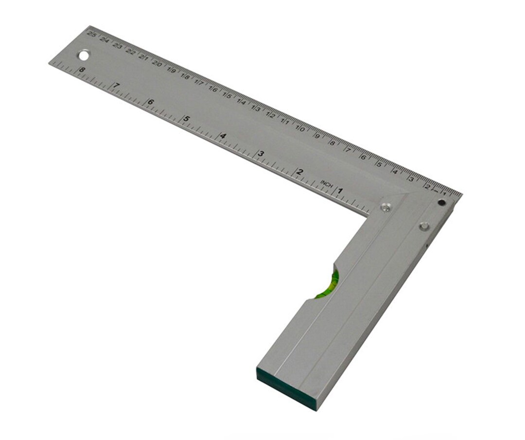 Silverline Timmermansvierkant 150mm - Blauwstaal - Met Hardhouten Handvat - Precisie Meetgereedschap