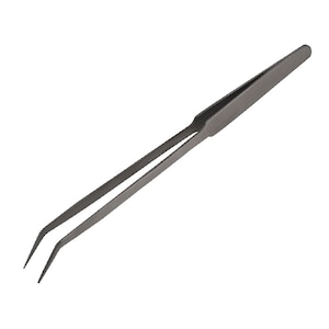 8&quot; Long Curved Nose Narrow Tweezers Straight Fine Point Tip Tipped Utility Jewelry Tool for Soldering Jewelry Making Watch Repair TWEZ-0064