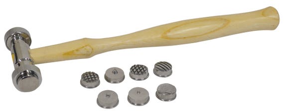Interchangeable Faces Texturing Metal Forming Jewelry Pattern Making Hammer Set Supplies