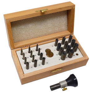 Bezel Setting Set with 24 Punches Sizes 1.1 to 10 MM Jewelers Tube Setting Jewelry Making Kit - SET-0002