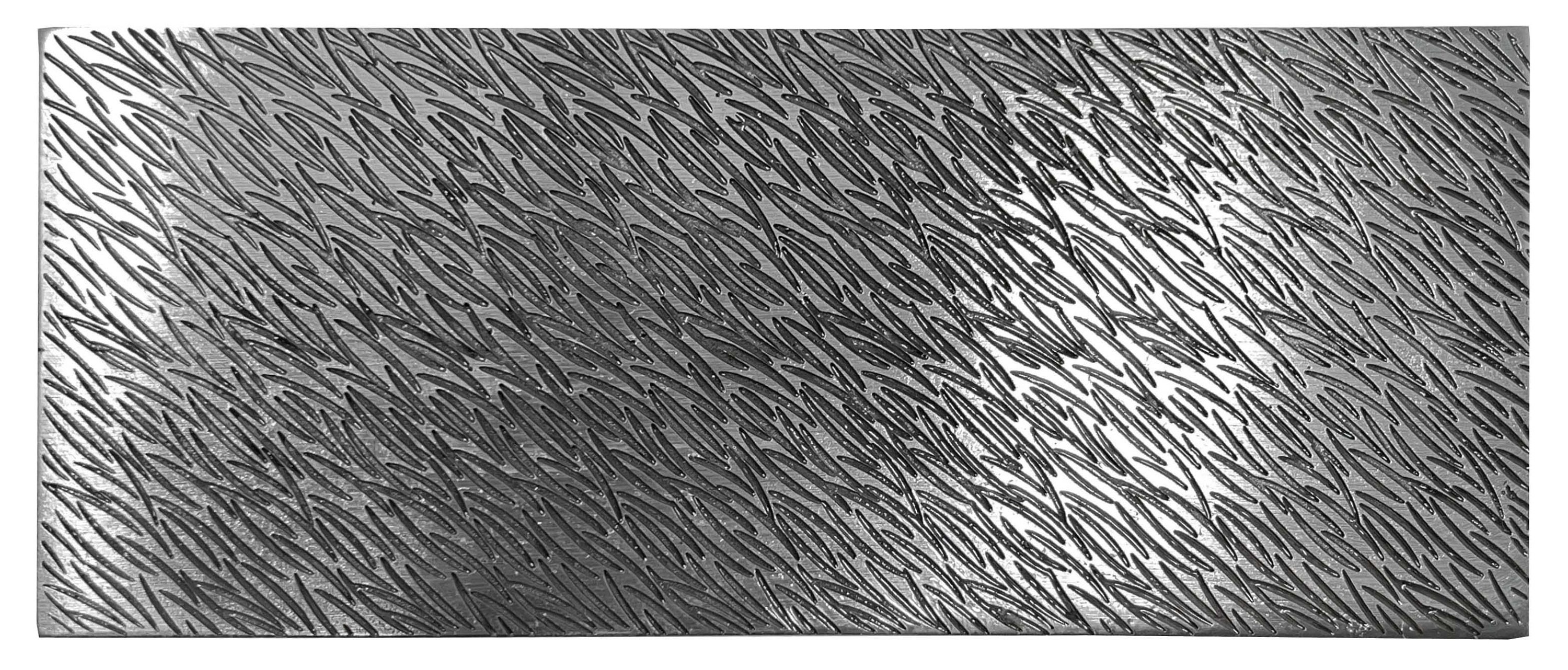 Texture Plate Pattern Plate for Press or Rolling Mill Style 21 Dash Marks FORM-0309