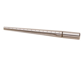 Attachable Chrome Ring Stick Mandrel w/ Groove Sizes 1-15 for Jewelry Making Forming Stretching Metals