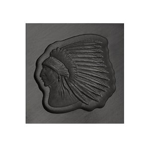 Indian Chiefs Head 3D Graphite Ingot Mold for Precious Metal Casting Gold Silver Copper Aluminum Melting