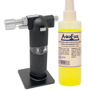 Kit de soldadura de precisión: microsoplete de fusión de butano y KIT de fundente de soldadura autodecapado Aquiflux de 8 onzas-0287