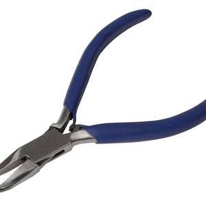 5-1/4&quot; Bent Chain Nose Pliers w/ Spring Beading Wiring Metal Jewelry Making Repair Tool - PLR-0013