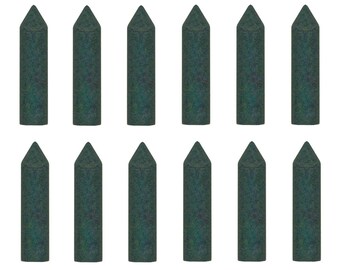 12 Pack Medium Grit Green Bullet Ongemonteerde Gouden Polijstmachines Sieraden Goud Metaal Maken Polijsten Cleaning Tool - POL-410.23