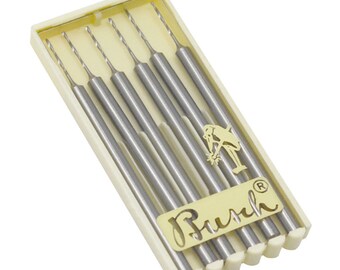 6 Pack of Busch Twist Drills Size 0.70 MM Jewelry Making Rotary Tools with 3/32" Shanks - 28.586