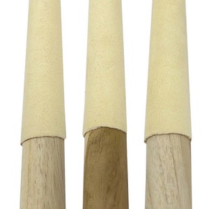 3 Pack of Chamois Half Round Buff Sticks Jewelry Making Abrasive Sanding Metal Polishing Tools