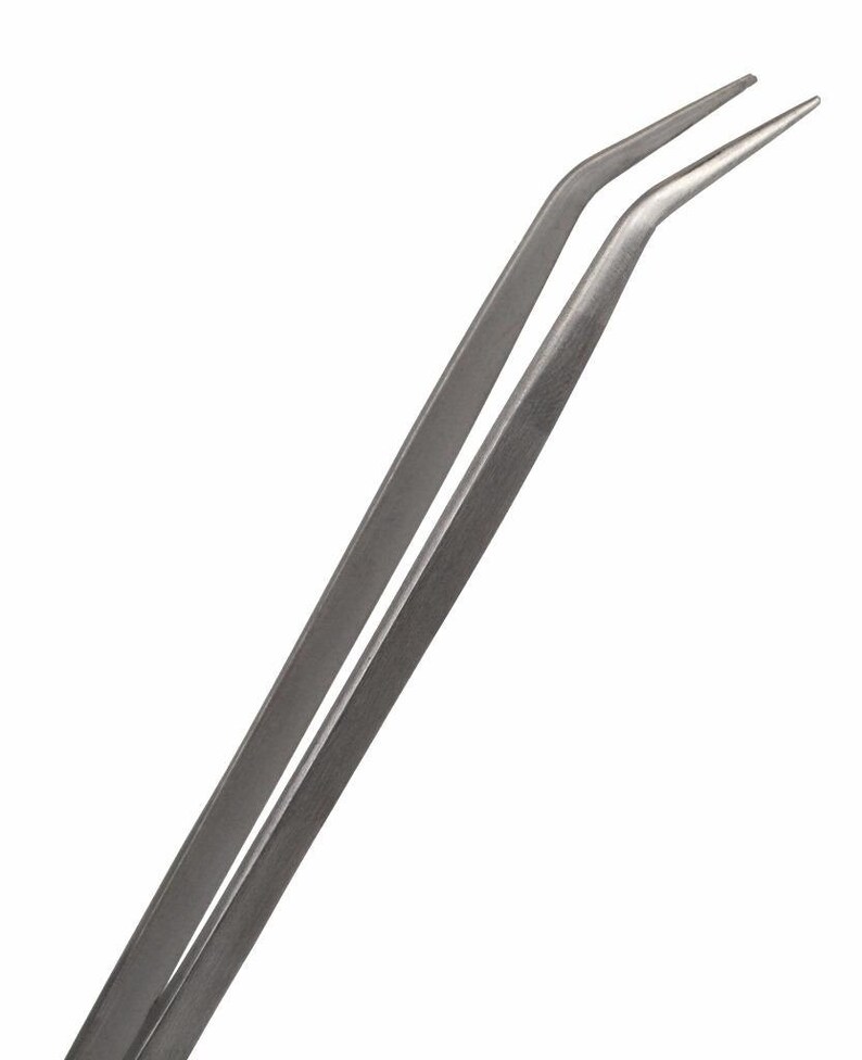 10 Long Curved Nose Narrow Tweezers Straight Fine Point Etsy