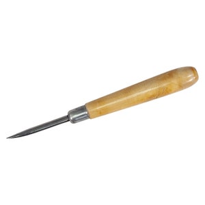 1-3/4&quot; Curved Steel Slim Burnisher with Wooden Handle Burnishing Precious Metal Clay Jewelry Making Tool