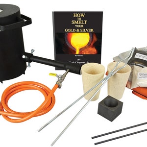 Kit de refinador de cobre dourado prata 5 kg, forno de propano, forja e joias, ferramentas de fundição de metal - KIT-0058