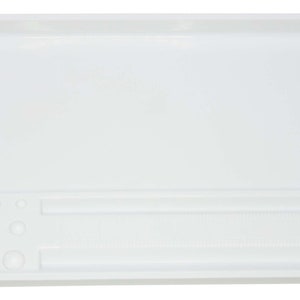 Large White Gem Stone Sorting Tray with 80 MM Scale Jewelry Making Beading Tool