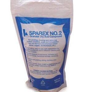 2,5 libras de compuesto decapante seco granular Sparex n.° 2 para joyería, para soldar, limpiar joyas, oxidar oro, plata y cobre.