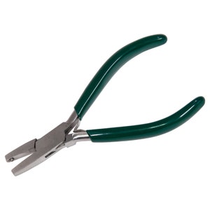 5-3/4&quot; Flat Dimple Forming Pliers 3 MM Green Handle Jewelry Making Forming Tool