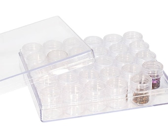 6" x 5" x 1" 30-in-1 Plastic Storage Containers for Jewelry Beads Findings Organization Box - PKG-325.30