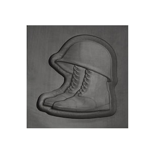 Military Helmet and Boots 3D Graphite Ingot Mold for Precious Metal Casting Gold Silver Copper Aluminum Melting