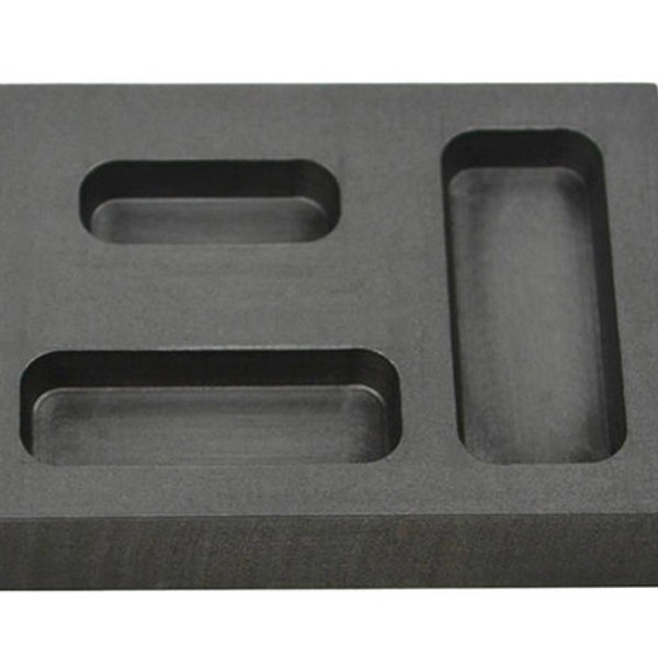 Gold Graphite Ingot Mold 1/4 oz 1/2 oz 1 Troy oz Multi-Cavity Combo Mold Melting Casting Refining Scrap Precious Metal Jewelry - GMLD-0027