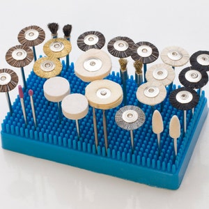 30 Piece Rotary Tool Accessory Kit Jewelry Making Metal Polishing Finishing Brush Buff Set - HDP-300.30