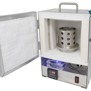 Forno de queima de alta temperatura de 2200 graus para mesa Orifício de ventilação do forno Forno programável para fabricação de joias Cera fundida odontológica Resina 3D PLA Burnout - FUR-0156