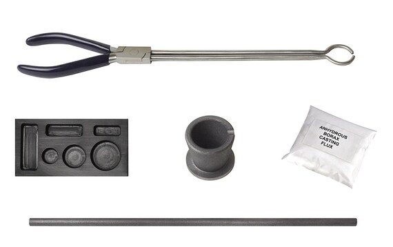 1oz Graphite Ingot Mold - 6 Cavity Melting Kit For Gold, Silver, And Metal Refining