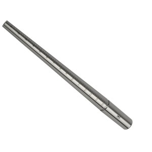 Grooved Steel Ring Stick Mandrel Gauge Sizes 1-15 Jewelry Measuring Tool - FORM-0096