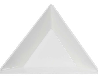 Bandeja de clasificación herramienta de fabricación de joyas de plástico blanco triangular 6/PK