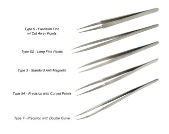 5-Piece Non-Magnetic Tweezer Set - TWEZ-0057