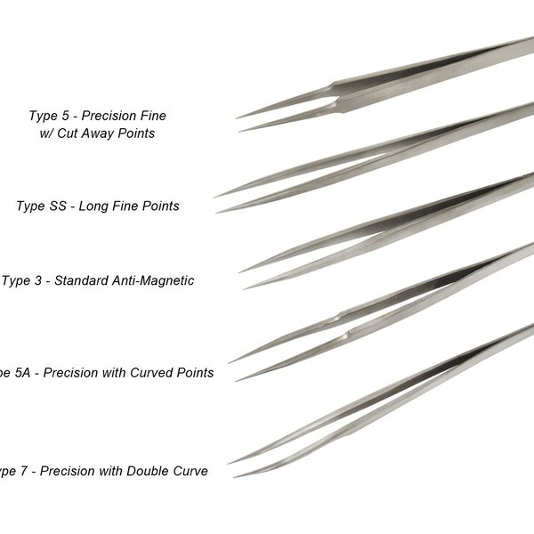 5-Piece Non-Magnetic Tweezer Set - TWEZ-0057