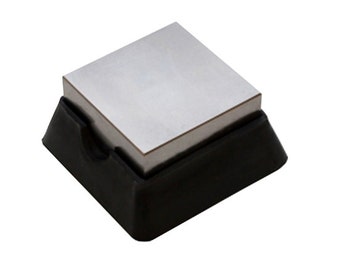 Bloque de banco de acero y caucho de 2-1/2" Trabajo de fabricación de joyas Estampado de superficie de pulido - DAP-520.00