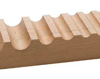 PMC Supplies Large Wood Dapping Block – 4 Round Impressions For Jewelry Metal Forming