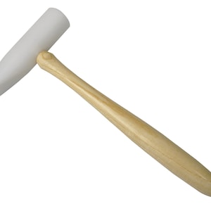 Non-Marring Nylon Wedge Dome Head Jewelry Making Metal Forming Hammer