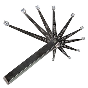 Outil d'affichage du vendeur de diamants, coupes brillants, zircone cubique 0,10-2 carats - 10 tailles