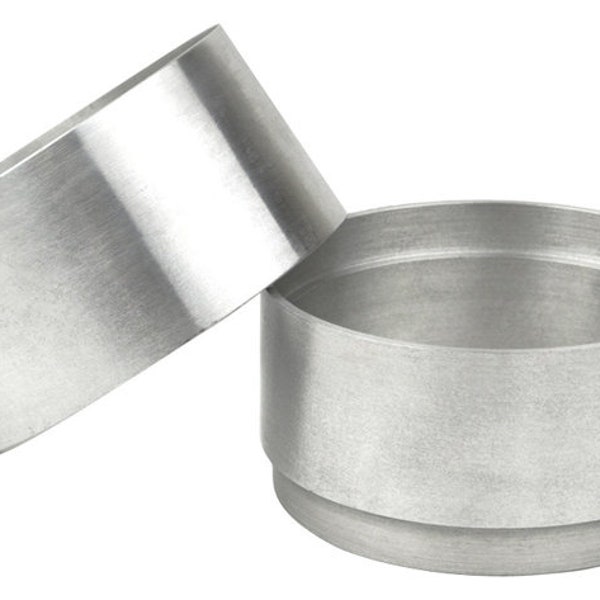 Cadre de moule rond en aluminium coulé rapide 2 pièces de 100 MM pour les applications de moulage au sable Petrobond de fusion de métaux précieux - CAST-0036