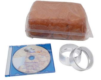 Delft Clay Sand Casting Set with DVD and Aluminum Mold Frames Gold Silver Pewter Jewelry Casting Kit - 27-2241