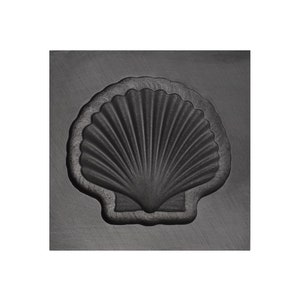 Molde de lingote de grafite 3D concha de vieira para fundição de metal precioso ouro prata cobre alumínio derretido