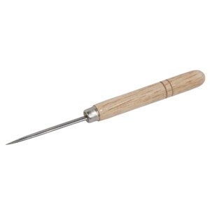 2-1/2&quot; Straight Steel Slim Burnisher with Wooden Handle Burnishing Precious Metal Clay Jewelry Making Tool