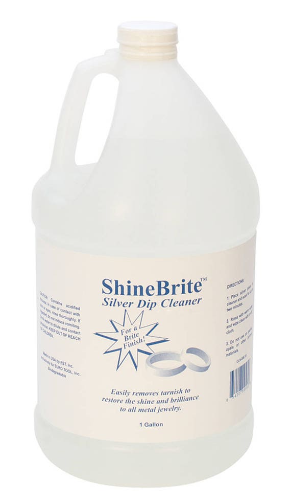 Shinebrite Silver Dip Cleaner 1 Gallon Jewelry Silver Metal Polishing  Tarnish Oxidation Removal Cleaning Finishing Solution CLN-856.15 