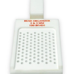 PMC Supplies LLC Bead Organizer Trays Acrylic (I) 2-3mm Capacity 100 Beads