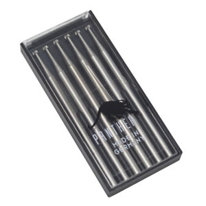 May include: A set of five silver-coloured metal tools in a clear plastic case. The case has a black label with the text "PANTHER MADE IN GERMANY".