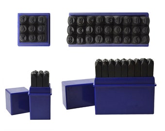 3 MM - 1/8" 36 Piece Steel Alphabet/Letter and Number Set