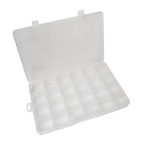24 Compartment Grid Plastic Storage Container Box Bead Gem Diamond Stone Jewelry Making Organization Tool