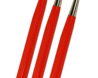 Red Pen-Style Retractable Scratch Brush Kit: 3-Pack with Fiber Bristles KIT-0289