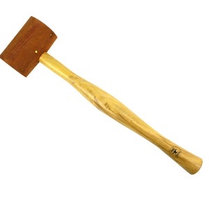 2 "Extra Soft Non-Coated Natural Rawhide Mallet Non-Marring Jewelry Tooling Hammer - HAM-0054